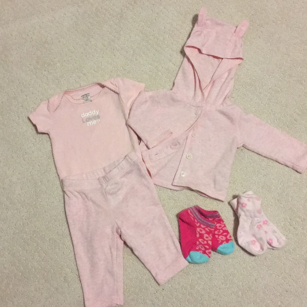 Easter Set daddy Bunny Pink nb newborn - Picture 8 of 8